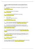 Calculus I MATH 1512 Practice Quiz & Exam Revision Guide &lpar;Q&A Notes&rpar;