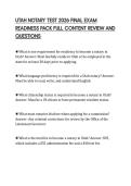 UTAH NOTARY TEST 2026 FINAL EXAM&NewLine;READINESS PACK FULL CONTENT REVIEW AND&NewLine;QUESTIONS