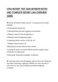 UTAH NOTARY TEST 2026 REVISION NOTES&NewLine;AND COMPLETE NOTARY LAW OVERVIEW&NewLine;GUIDE&NewLine;