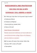 MUSCULOSKELETAL EXAM 2026 &ndash; 200 REAL PRACTICE QUESTIONS WITH CORRECT ANSWERS & DETAILED RATIONALES &vert; ORTHOPEDICS & RHEUMATOLOGY PREP&NewLine;&NewLine;