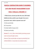 NASCLA CONTRACTORS GUIDE TO BUSINESS LAW AND PROJECT MANAGEMENT EXAM 2026 &ndash; 200 PRACTICE QUESTIONS WITH CORRECT ANSWERS & DETAILED RATIONALES&NewLine;&NewLine;