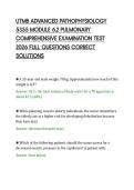 UTMB ADVANCED PATHOPHYSIOLOGY&NewLine;5355 MODULE 6&period;2 PULMONARY&NewLine;COMPREHENSIVE EXAMINATION TEST&NewLine;2026 FULL QUESTIONS CORRECT&NewLine;SOLUTIONS&NewLine;