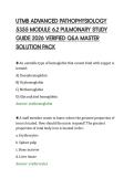 UTMB ADVANCED PATHOPHYSIOLOGY&NewLine;5355 MODULE 6&period;2 PULMONARY STUDY&NewLine;GUIDE 2026 VERIFIED Q&A MASTER&NewLine;SOLUTION PACK&NewLine;
