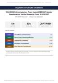 WGU D236 Pathophysiology Exam Actual Exam 2026&sol;2027 &ndash; Complete Exam-Style Questions &vert; Detailed Rationales &ndash; Pass Guaranteed &ndash; A&plus; Graded&NewLine;&NewLine;