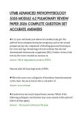 UTMB ADVANCED PATHOPHYSIOLOGY&NewLine;5355 MODULE 6&period;2 PULMONARY REVIEW&NewLine;PAPER 2026 COMPLETE QUESTION SET&NewLine;ACCURATE ANSWERS&NewLine;