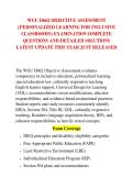 WGU D662 OBJECTIVE ASSESSMENT &NewLine;&lpar;PERSONALIZED LEARNING FOR INCLUSIVE &NewLine;CLASSROOMS&rpar; EXAMINATION COMPLETE &NewLine;QUESTIONS AND DETAILED SOLUTIONS &NewLine;LATEST UPDATE THIS YEAR JUST RELEASED 