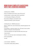 MSM EXAM COMPLETE QUESTIONS WITH 100&percnt; VERIFIED ANSWERS