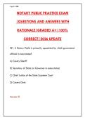 NOTARY PUBLIC EXAM 2026 &ndash; 200&plus; PRACTICE QUESTIONS & ANSWERS WITH RATIONALES