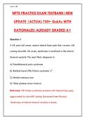 NPTE EXAM 2026 &ndash; 750&plus; PRACTICE QUESTIONS & ANSWERS WITH RATIONALES &lpar;GRADED A&plus;&rpar;