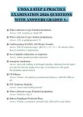 UWSA 2 STEP 2 PRACTICE&NewLine;EXAMINATION 2026 QUESTIONS&NewLine;WITH ANSWERS GRADED A&plus;&NewLine;