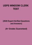 USPS Window Clerk Test PDF &ndash; Study Guide&comma; Practice Questions & Answers for Postal Service Retail Clerk Exam &lpar;2026&rpar;