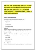 NACE CIP 1 CBT Review Guide 2026&sol;2027 &vert; Surface &NewLine;Preparation&comma; Coatings & Inspection Fundamentals &NewLine;NACE CIP 1 CBT Exam &sol;NACE CIP 1 CBT Review &NewLine;Guide 2026&sol;2027 &vert; Surface Preparation&comma; Coatings & &NewLine;Inspection Fundamentals