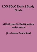 LOG BOLC Exam 2 Study Guide PDF &ndash; Army Logistics Officer Course Revision Notes&comma; Practice Questions & Answers &lpar;2026&rpar;
