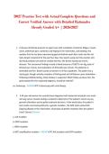 D027 Practice Test with Actual Complete Questions and &NewLine;Correct Verified Answer with Detailed Rationales &NewLine;Already Graded A&plus; &vert; 2026&sol;2027 