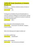 CARN-NP Exam Questions & Answers &lpar;Grade A&plus;&rpar;&period;docx&NewLine;&NewLine;