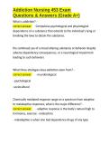 Addiction Nursing 453 Exam Questions & Answers &lpar;Grade A&plus;&rpar;&period;docx&NewLine;&NewLine;