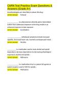 CARN Test Practice Exam Questions & Answers &lpar;Grade A&plus;&rpar;&period;docx&NewLine;&NewLine;