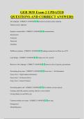 GEB 3035 Exam 2 UPDATED &NewLine;QUESTIONS AND CORRECT ANSWERS