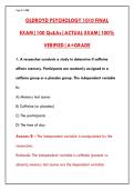 OLDROYD PSYCHOLOGY 1010 FINAL EXAM &ndash; 200&plus; PRACTICE QUESTIONS & ANSWERS WITH RATIONALES