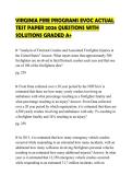 VIRGINIA FIRE PROGRAMS EVOC ACTUAL&NewLine;TEST PAPER 2026 QUESTIONS WITH&NewLine;SOLUTIONS GRADED A&plus;&NewLine;