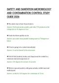 SAFETY AND SANITATION MICROBIOLOGY &NewLine;AND CONTAMINATION CONTROL STUDY &NewLine;GUIDE 2026 
