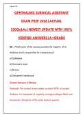 OPHTHALMIC SURGICAL ASSISTANT EXAM 2026 &ndash; 230&plus; PRACTICE QUESTIONS & ANSWERS WITH RATIONALES