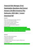 Financial Risk Manager &lpar;Frm&rpar; &NewLine;Examination Questions And Correct &NewLine;Answers &lpar;Verified Answers&rpar; Plus &NewLine;Rationales 2026 Q&A &vert; Instant &NewLine;Download Pdf 