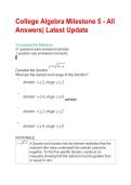 Sophia Milestone 5 College Algebra with correct answer&vert; Latest Update 2026&sol;27