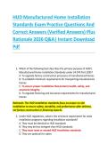 HUD Manufactured Home Installation &NewLine;Standards Exam Practice Questions And &NewLine;Correct Answers &lpar;Verified Answers&rpar; Plus &NewLine;Rationale 2026 Q&A&vert; Instant Download &NewLine;Pdf 