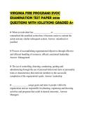 VIRGINIA FIRE PROGRAMS EVOC&NewLine;EXAMINATION TEST PAPER 2026&NewLine;QUESTIONS WITH SOLUTIONS GRADED A&plus;