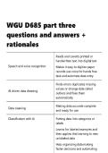 WGU D685 &vert;part three  &vert; questions and answers &plus; rationales