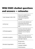 WGU D685 chatbot questions and answers &plus; rationales&period;