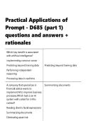Practical Applications of Prompt - D685 &lpar;part 1&rpar; questions and answers &plus; rationales&period;