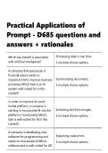 Practical Applications of Prompt - D685 questions and answers &plus; rationales
