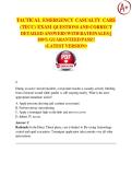 TACTICAL EMERGENCY CASUALTY CARE &lpar;TECC&rpar; EXAM 2026 &sol; 2027  QUESTIONS AND CORRECT DETAILED ANSWERS WITH RATIONALES &vert;&vert; 100&percnt; GUARANTEED PASS&excl;&excl;   <LATEST VERSION>
