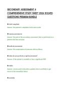 SECONDARY ASSESSMENT 4 &NewLine;COMPREHENSIVE STUDY SHEET 2026 SOLVED &NewLine;QUESTIONS PREMIUM BUNDLE