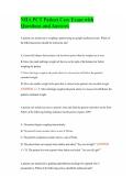 NHA PCT Patient Care Exam with Questions and Answers