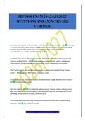 HEP 3400 EXAM 2 &lpar;4&comma;5&comma;6&comma;11&comma;20&comma;22&rpar;&NewLine;QUESTIONS AND ANSWERS 2026&NewLine;VERIFIED&period;