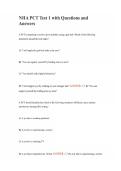 NHA PCT Test 1 with Questions and Answers