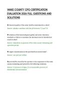 WAKE COUNTY CPO CERTIFICATION&NewLine;EVALUATION 2026 FULL QUESTIONS AND&NewLine;SOLUTIONS&NewLine;