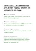 WAKE COUNTY CPO COMPREHENSIVE&NewLine;EXAMINATION 2026 FULL QUESTION SET&NewLine;WITH VERIFIED SOLUTIONS