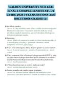 WALDEN UNIVERSITY NUR 6531&NewLine;FINAL 1 COMPREHENSIVE STUDY&NewLine;GUIDE 2026 FULL QUESTIONS AND&NewLine;SOLUTIONS GRADED A&plus;&NewLine;