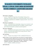 WALDEN UNIVERSITY NUR 6531&NewLine;FINAL 1 FINAL TEST 2026 QUESTIONS&NewLine;WITH CORRECT ANSWERS GRADED&NewLine;A&plus;&NewLine;
