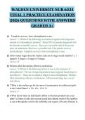 WALDEN UNIVERSITY NUR 6531&NewLine;FINAL 1 PRACTICE EXAMINATION&NewLine;2026 QUESTIONS WITH ANSWERS&NewLine;GRADED A&plus;&NewLine;