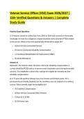 Veteran Service Officer &lpar;VSO&rpar; Exam 2026&sol;2027 &vert; &NewLine;150&plus; Verified Questions & Answers &vert; Complete &NewLine;Study Guide 
