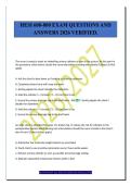 HESI 600-800 EXAM QUESTIONS AND&NewLine;ANSWERS 2026 VERIFIED&period;