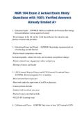 NUR 104 Exam 2 Actual Exam Study &NewLine;Questions with 100&percnt; Verified Answers &NewLine;Already Graded A&plus; 
