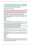 NUR2755 Multidimensional Care IV Final Exam &NewLine;Guide &lpar;Rasmussen MDC 4&rpar; Questions And Well &NewLine;Graded Solutions With Rationales  &NewLine;Updated 2026-2027