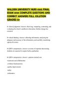 WALDEN UNIVERSITY NURS 6565 FINAL&NewLine;EXAM 2026 COMPLETE QUESTIONS AND&NewLine;CORRECT ANSWERS FULL SOLUTION&NewLine;GRADED A&plus;&NewLine;