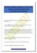 ILTS 201&colon; MIDDLE GRADES LANGUAGE&NewLine;ARTS EXAM QUESTIONS AND&NewLine;ANSWERS 2026 VERIFIED&period;